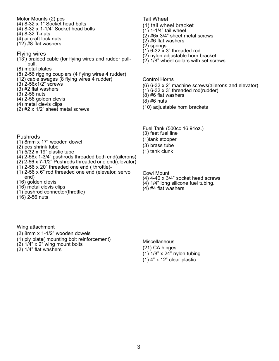 Carl Goldberg GBGA1088 User Manual | Page 3 / 30