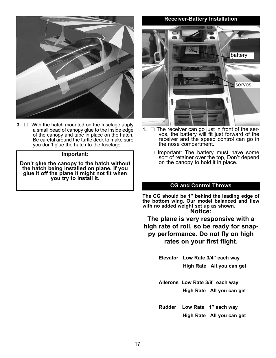 Carl Goldberg GPMA1926 Monster Pitts Electric ARF User Manual | Page 17 / 17