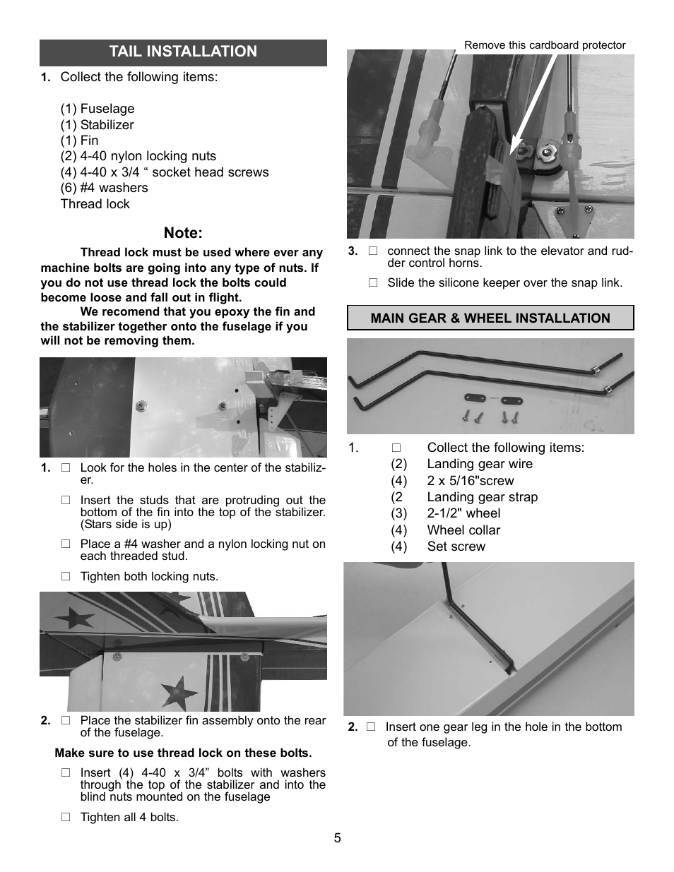 Carl Goldberg GBGA1058 User Manual | Page 5 / 9