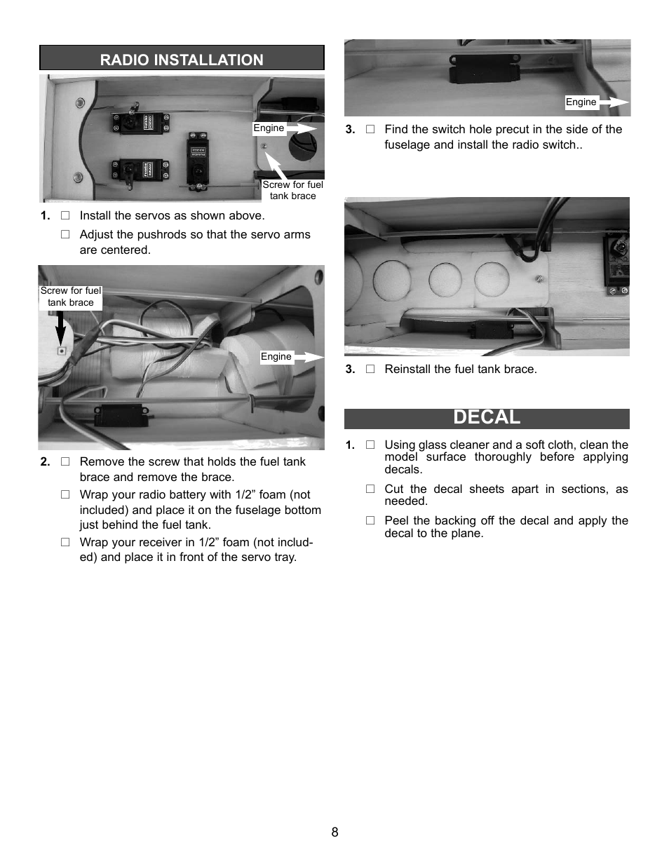 Decal | Carl Goldberg GBGA1058 User Manual | Page 8 / 9