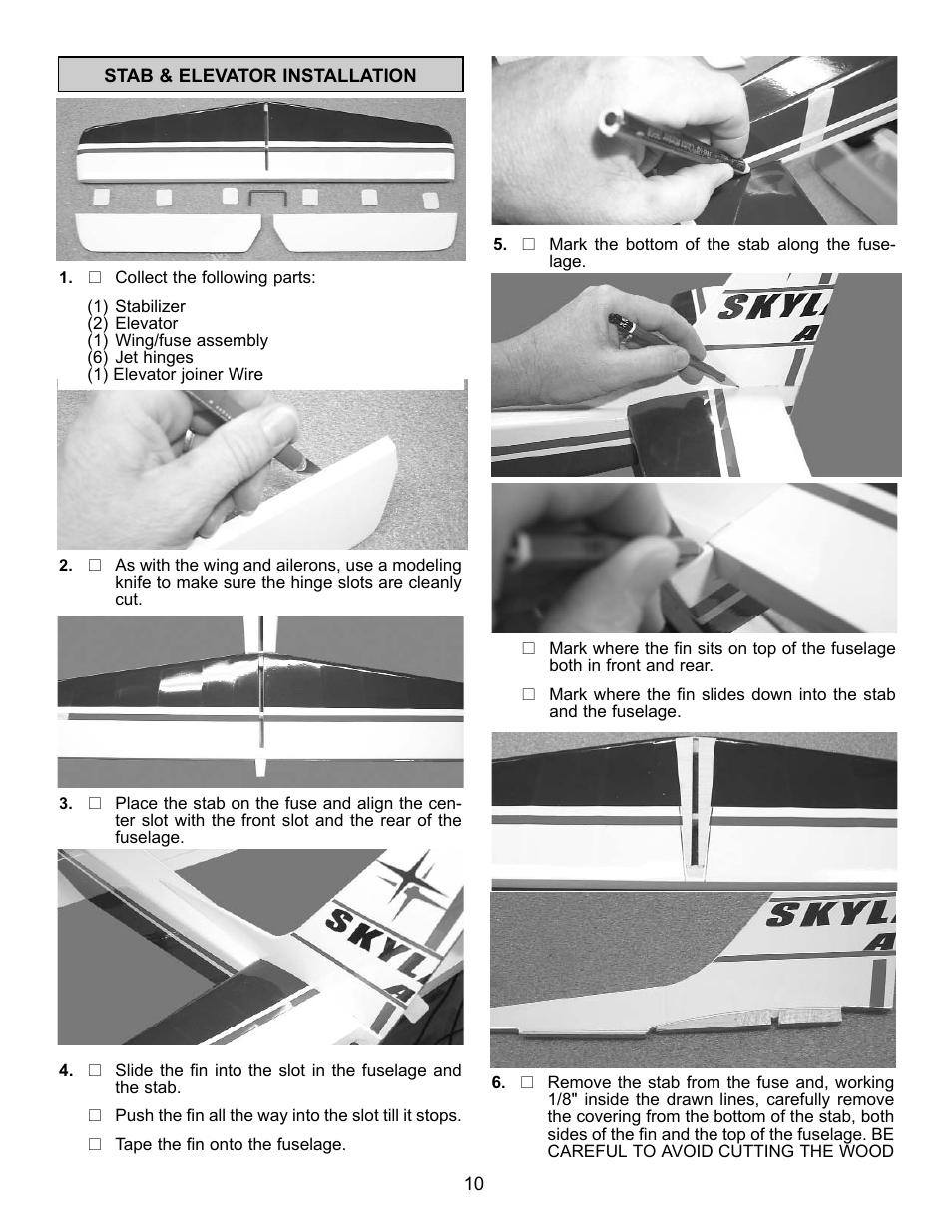Carl Goldberg GBGA1085 User Manual | Page 10 / 19