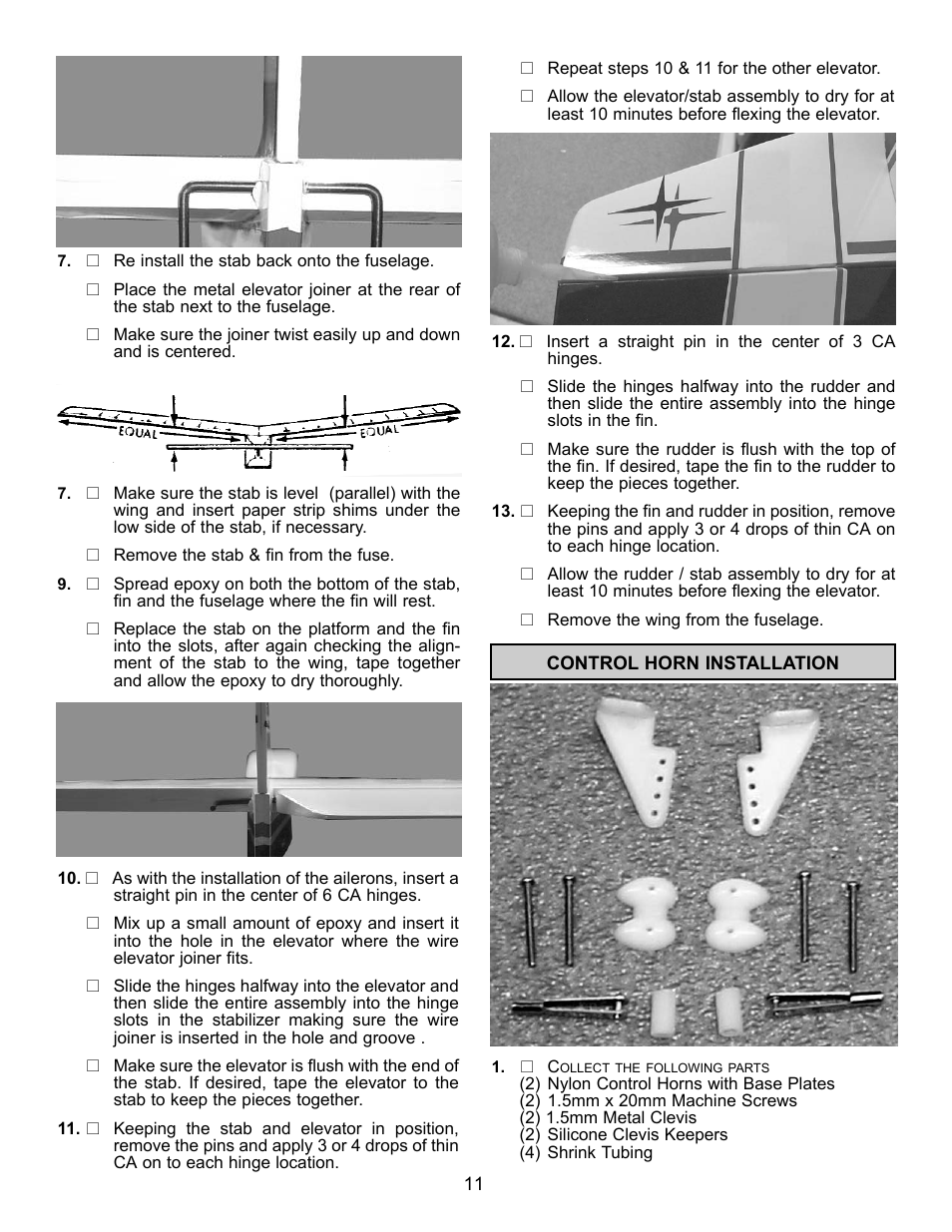 Carl Goldberg GBGA1085 User Manual | Page 11 / 19