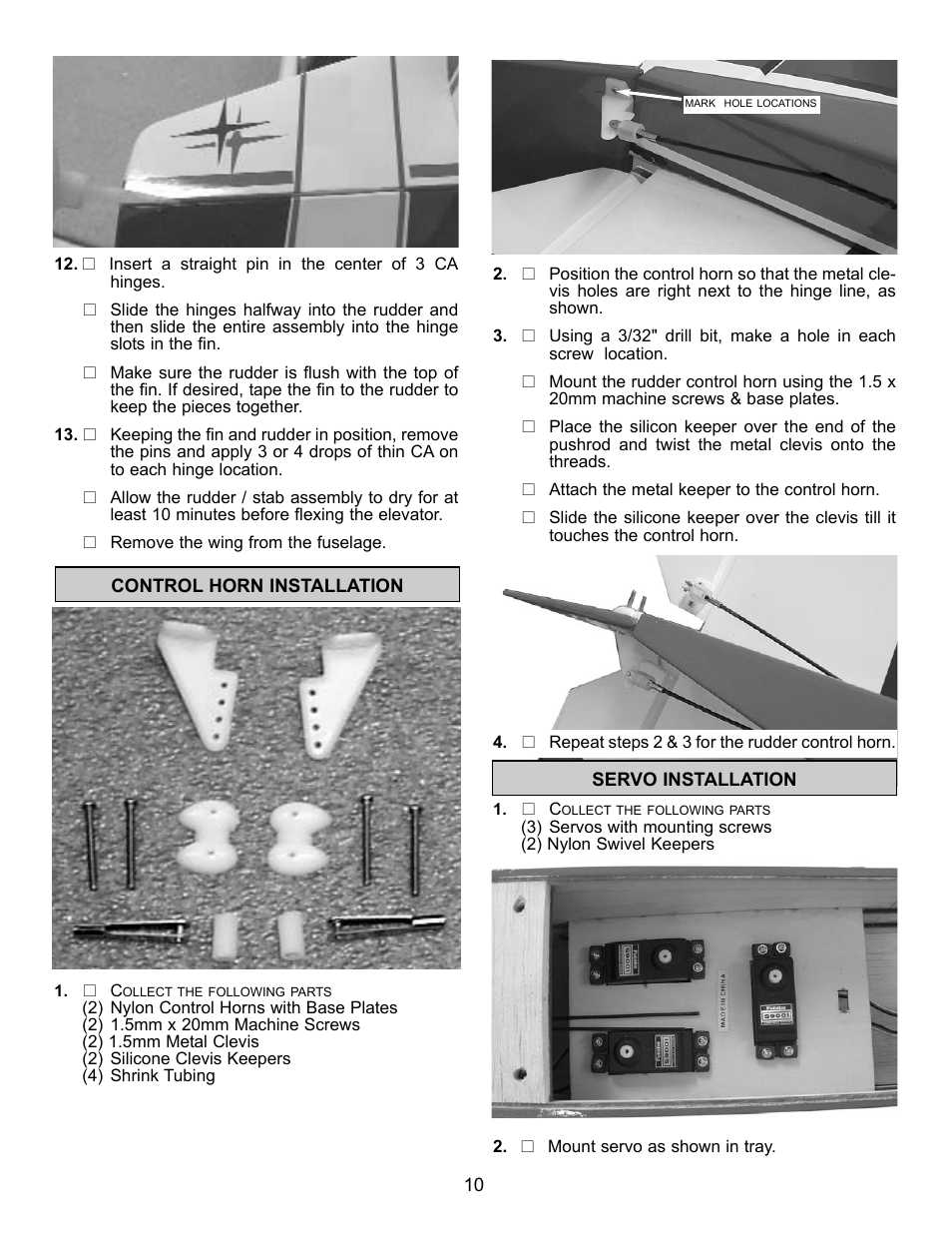Carl Goldberg GPMA1993 Skylark 70 Sport ARF User Manual | Page 10 / 18