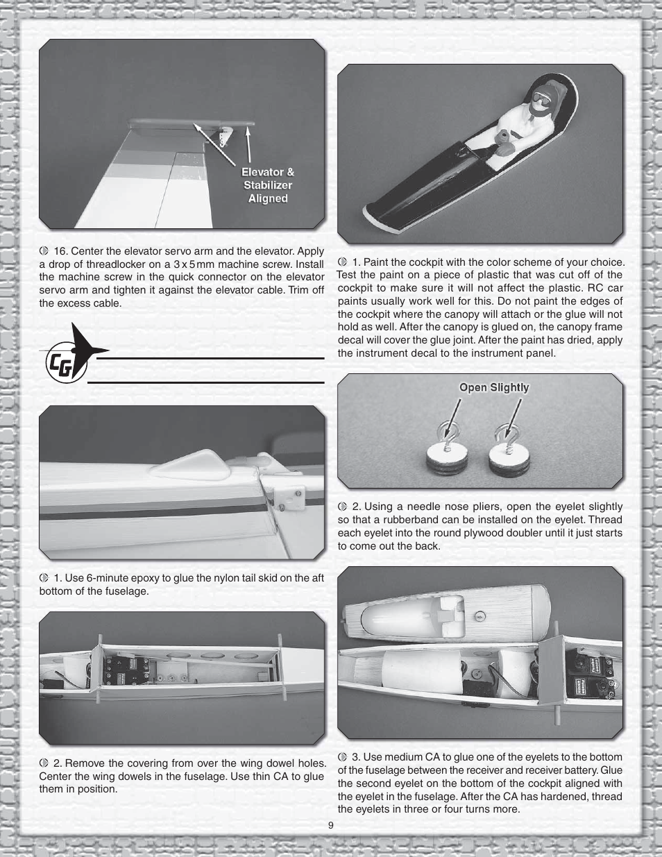 Carl Goldberg GPMA1959 Sophisticated Lady Glider ARF User Manual | Page 9 / 20