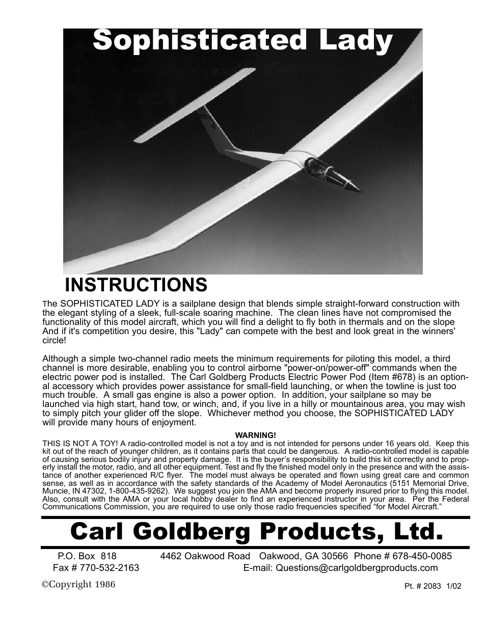Carl Goldberg GBGA0059 User Manual | 32 pages