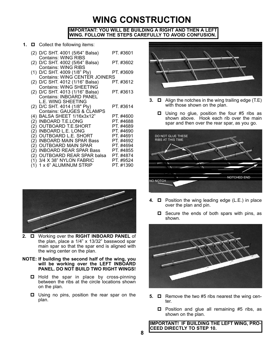 Wing construction | Carl Goldberg GBGA0059 User Manual | Page 8 / 32