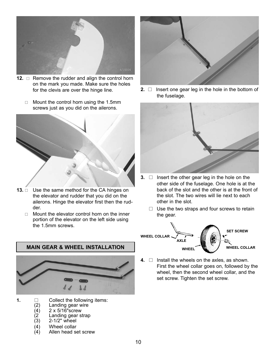 Carl Goldberg GPMA1967 Sr. Falcon ARF User Manual | Page 10 / 21