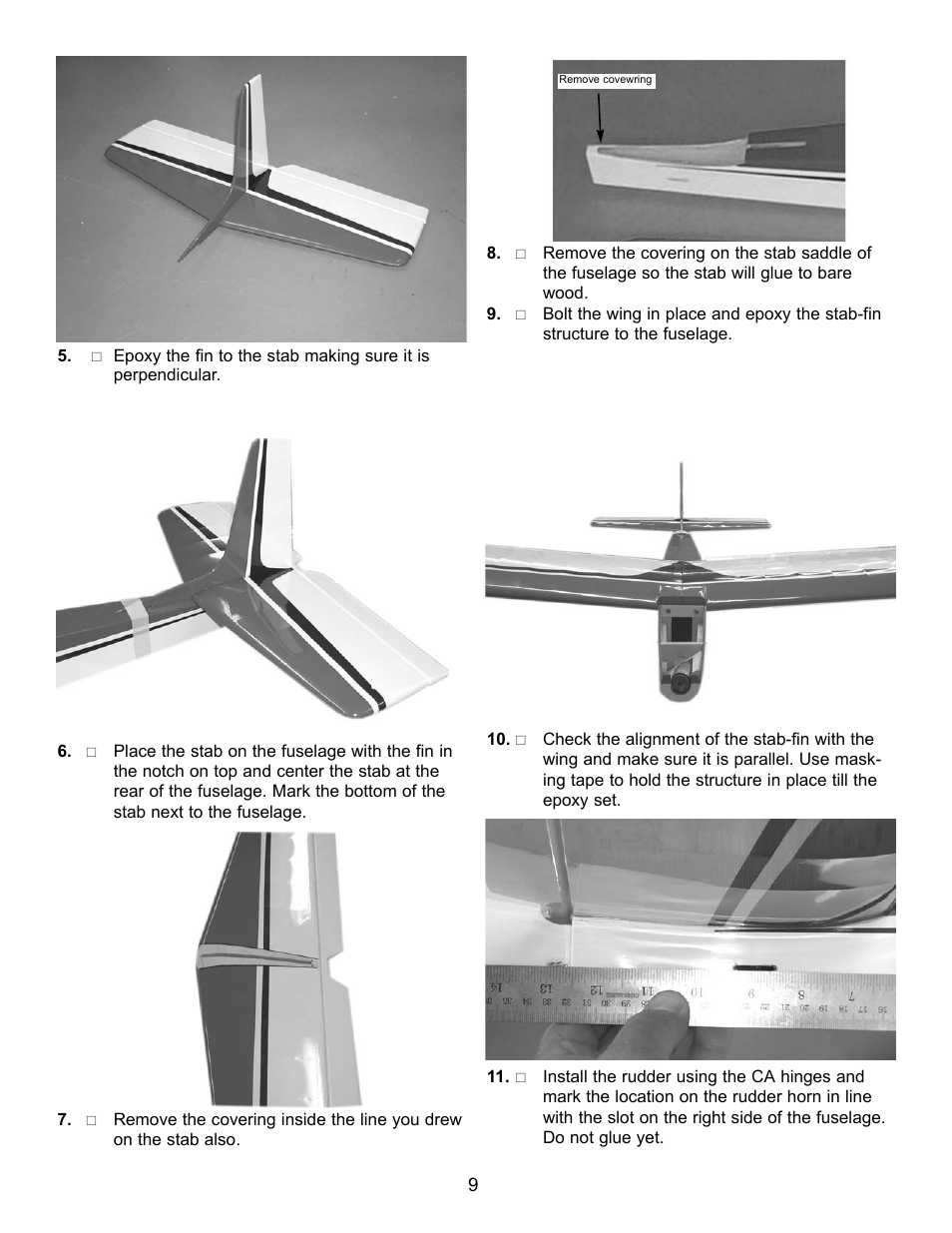 Carl Goldberg GPMA1967 Sr. Falcon ARF User Manual | Page 9 / 21