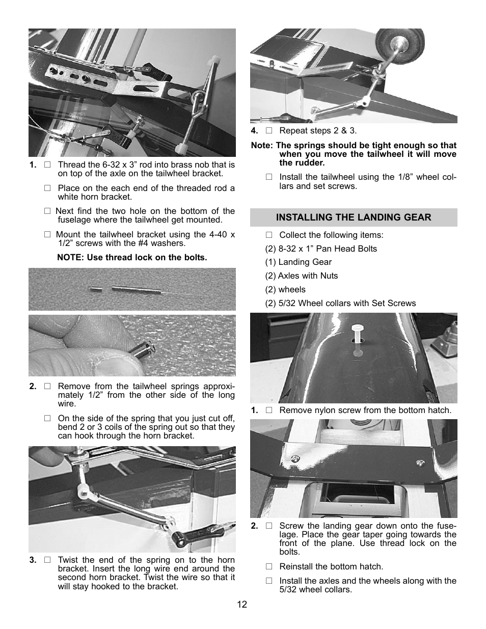 Carl Goldberg GBGA1067 User Manual | Page 12 / 19