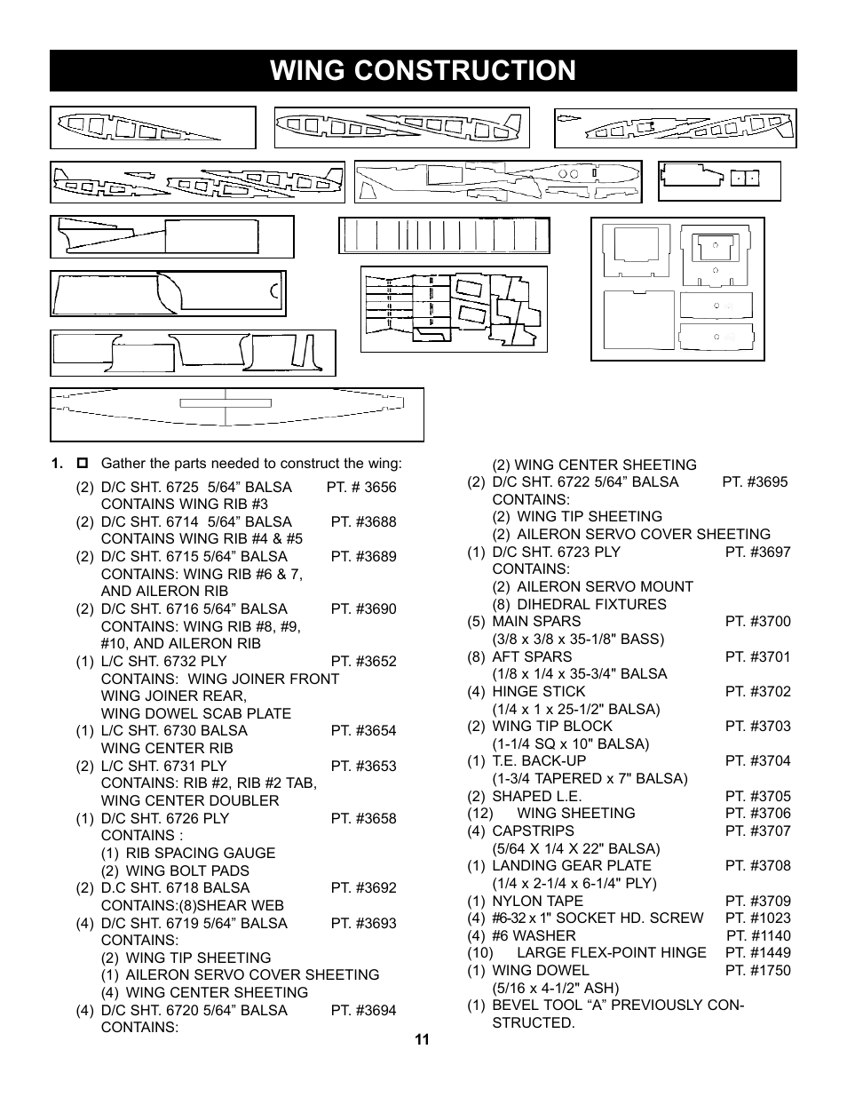 Wing construction | Carl Goldberg GBGA0067 User Manual | Page 11 / 39