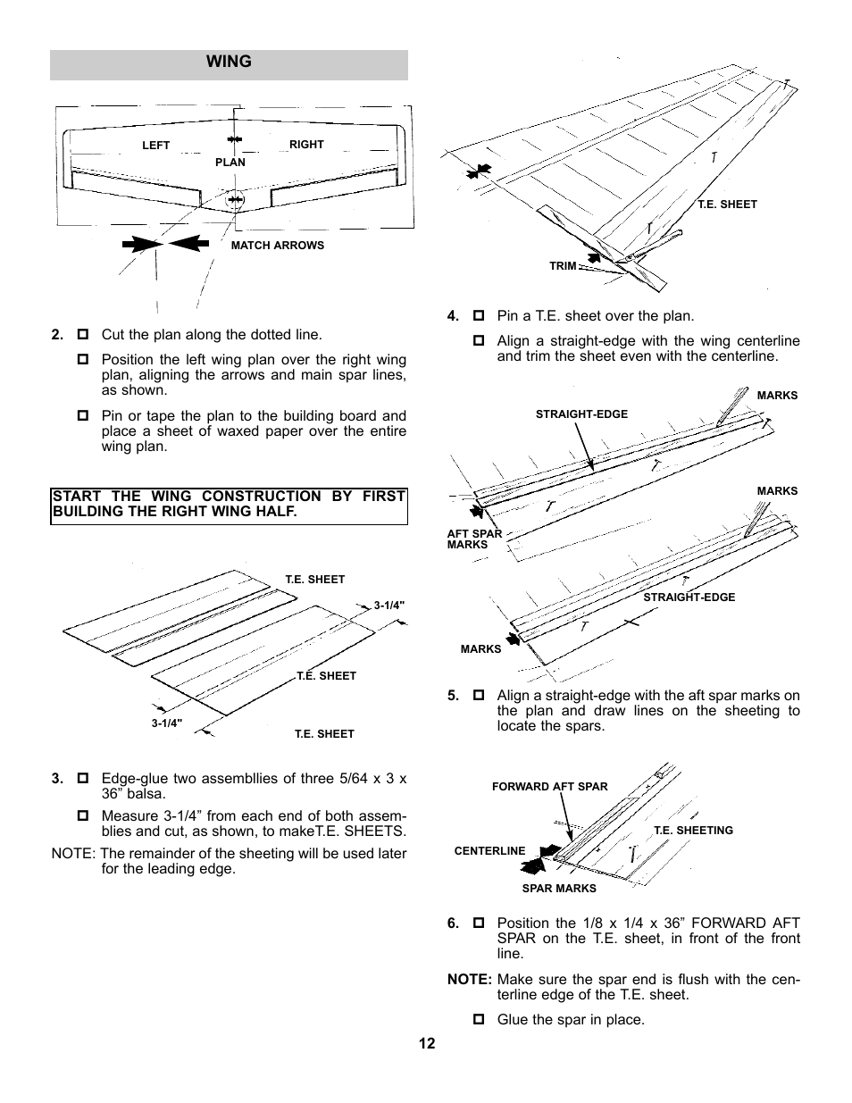 Wing | Carl Goldberg GBGA0067 User Manual | Page 12 / 39