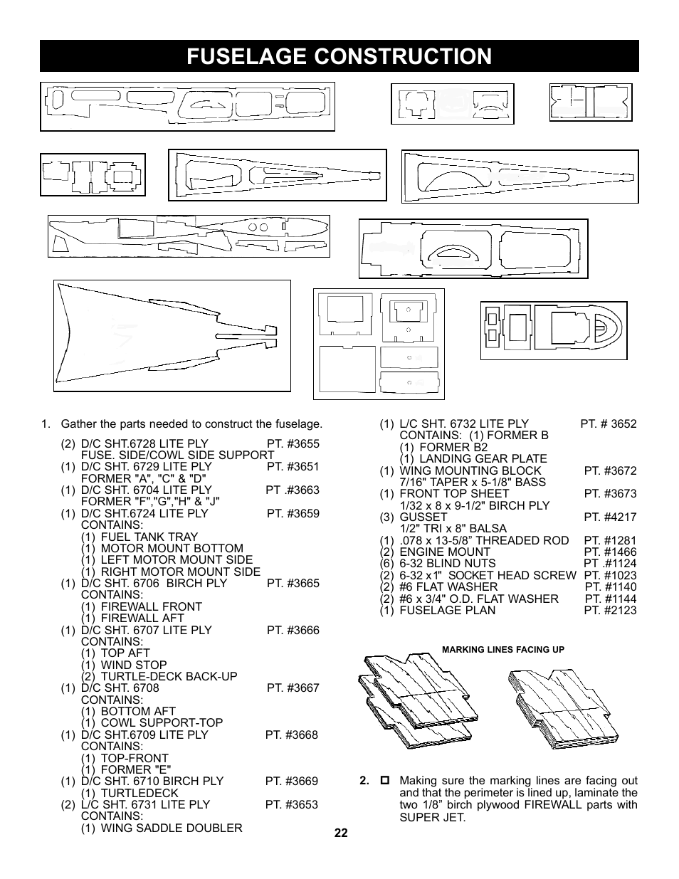 Fuselage construction | Carl Goldberg GBGA0067 User Manual | Page 22 / 39