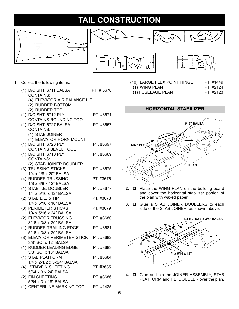 Tail construction | Carl Goldberg GBGA0067 User Manual | Page 6 / 39