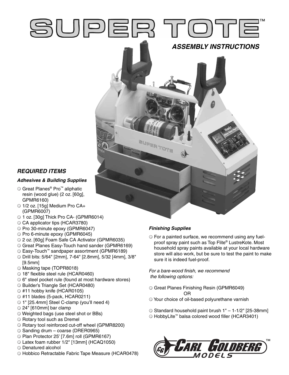 Carl Goldberg GBGP0102 User Manual | 16 pages