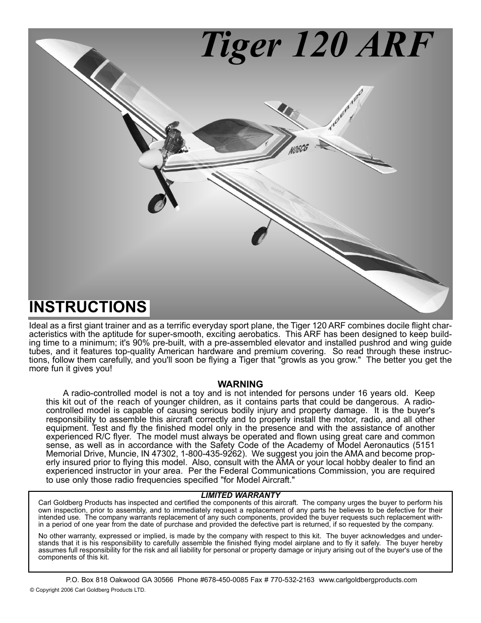 Carl Goldberg GBGA1077 User Manual | 30 pages