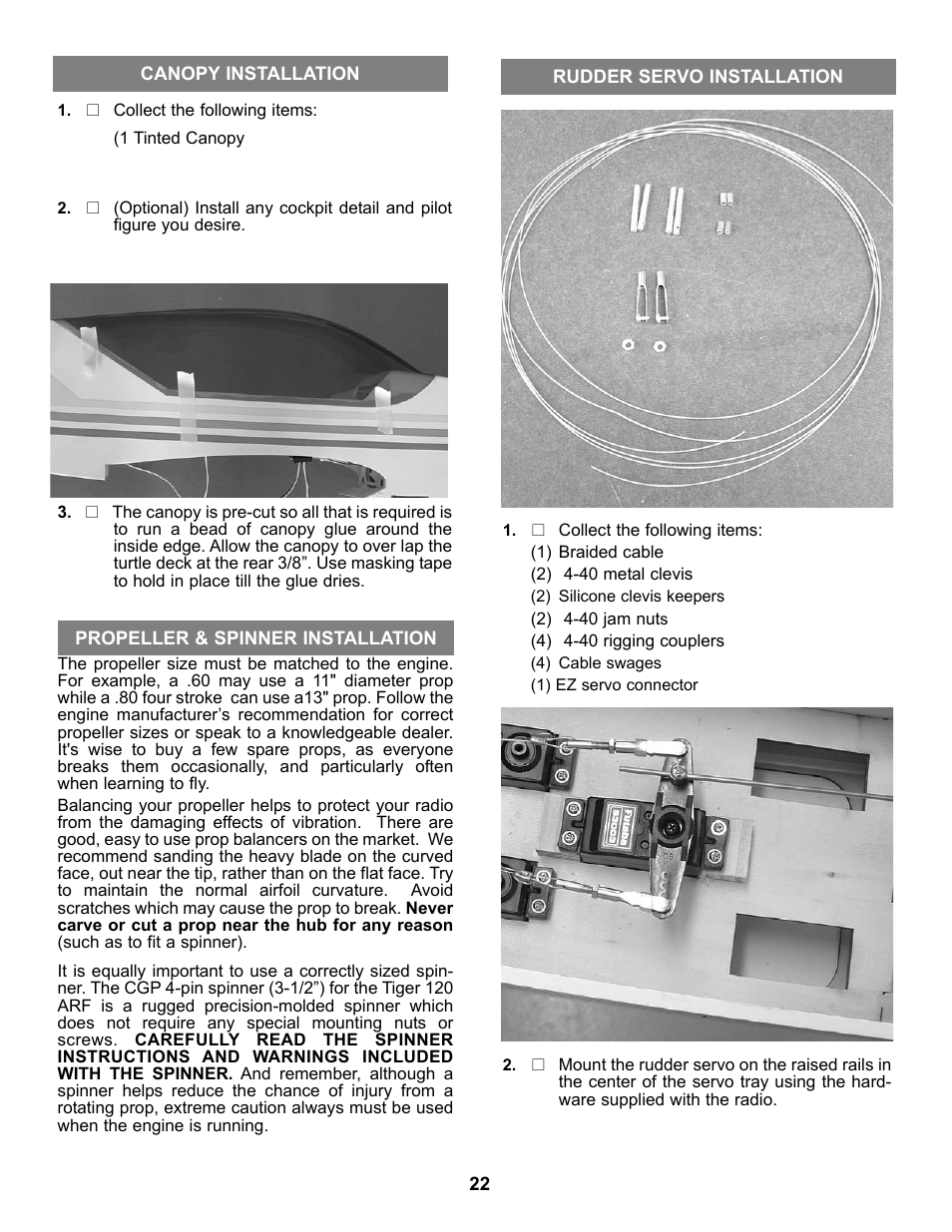 Carl Goldberg GBGA1077 User Manual | Page 22 / 30
