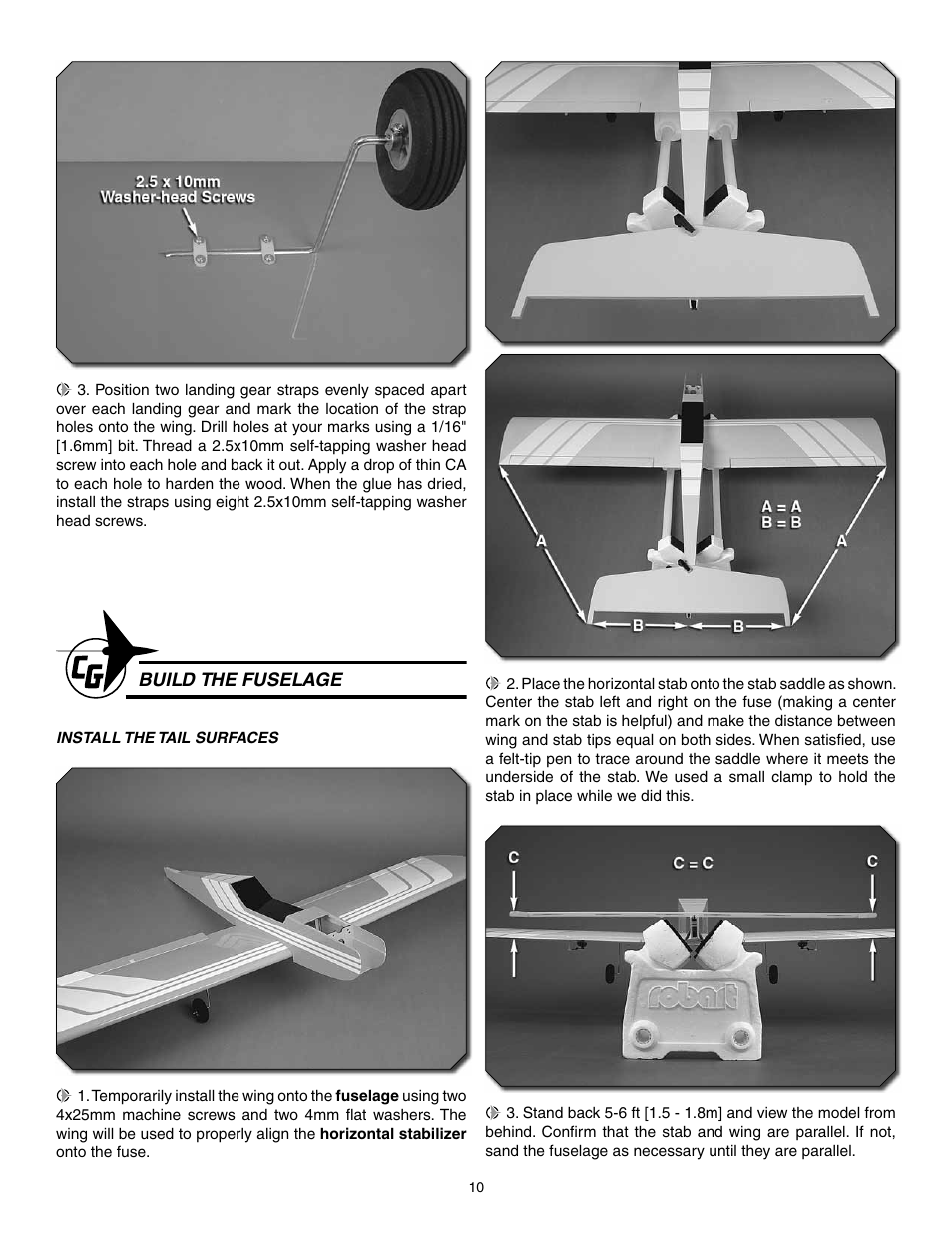 Carl Goldberg GPMA1966 Tiger 2 ARF User Manual | Page 10 / 24
