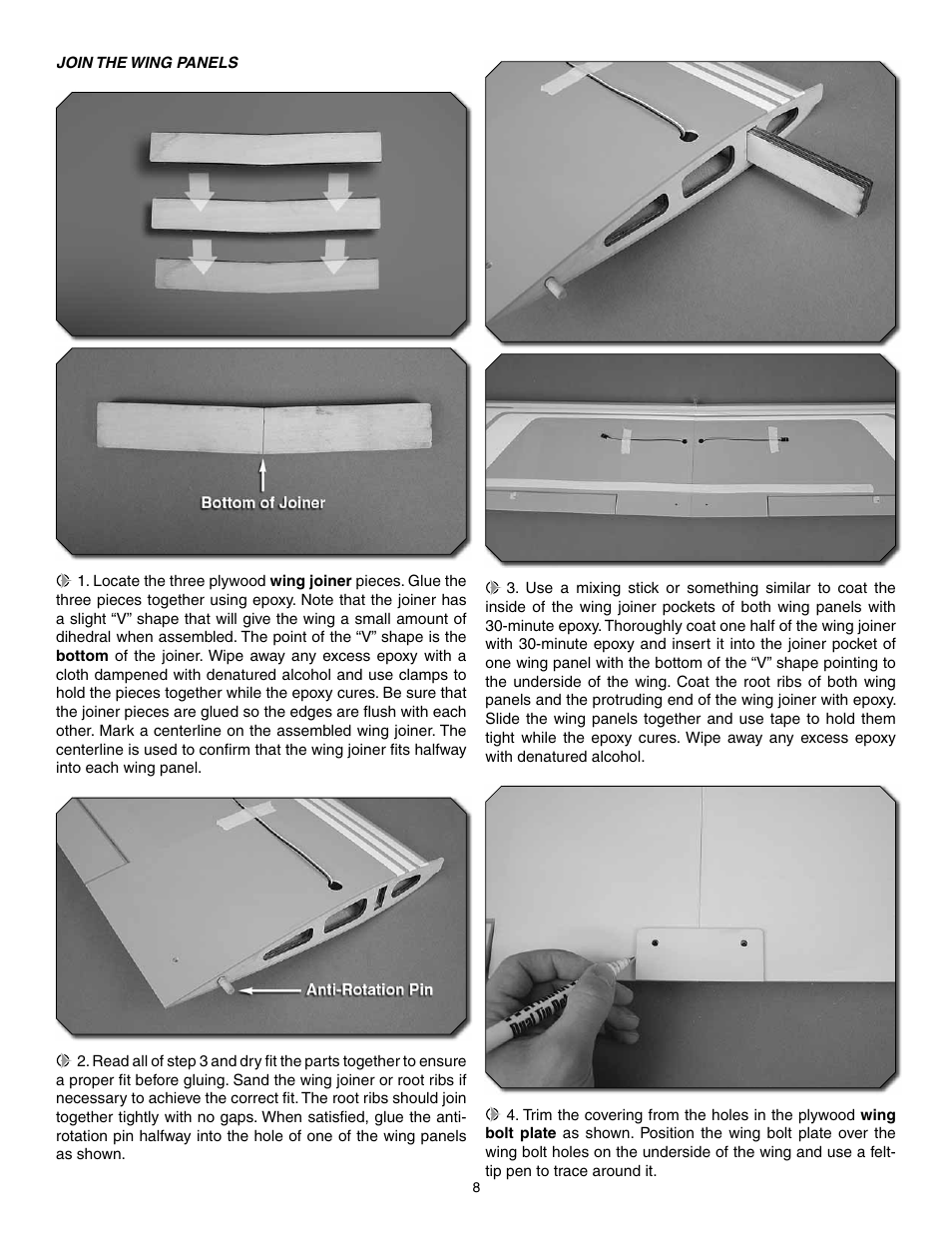 Carl Goldberg GPMA1966 Tiger 2 ARF User Manual | Page 8 / 24