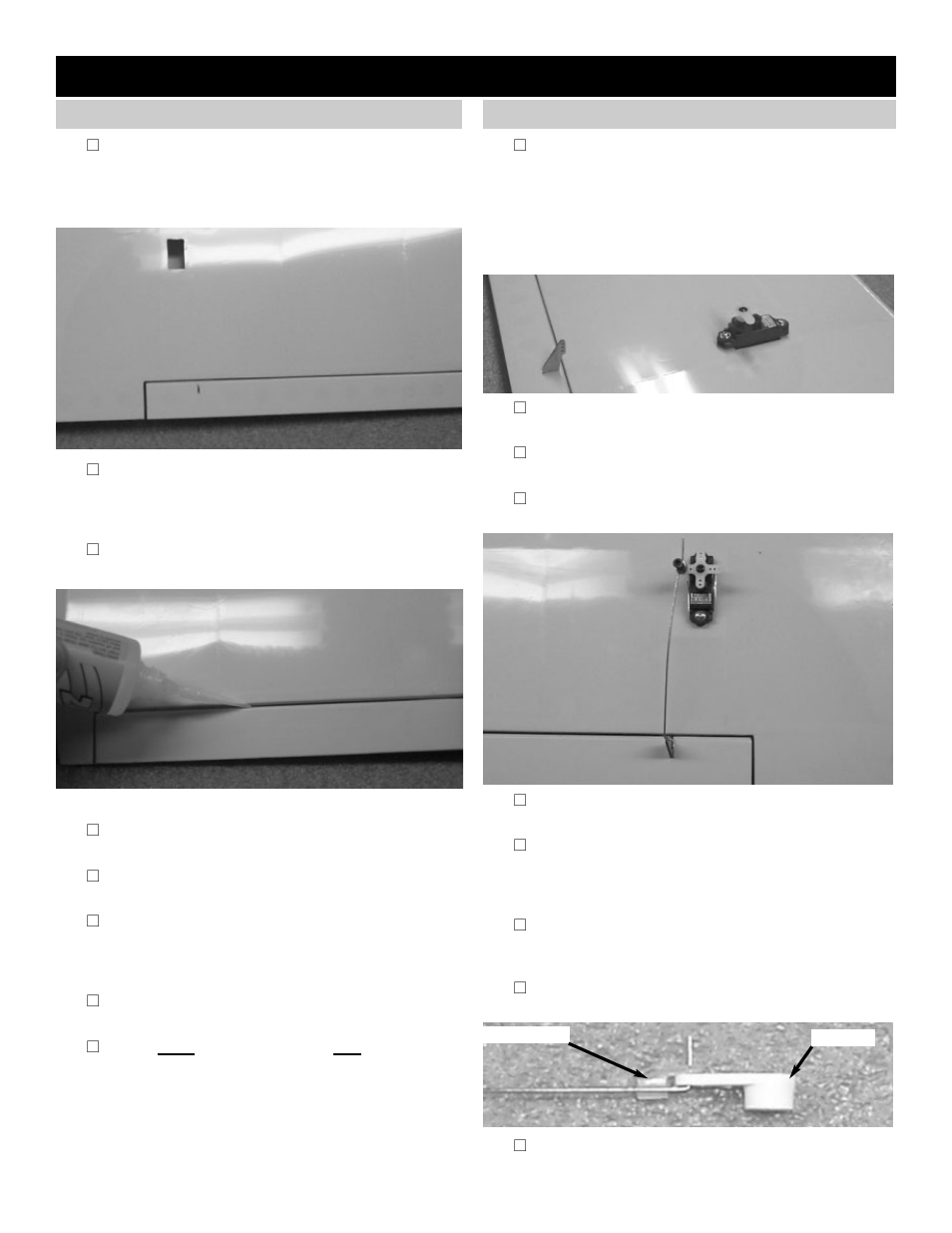 Wing, Installing ailerons, Aileron servos | Carl Goldberg GBGA1081 User Manual | Page 4 / 8