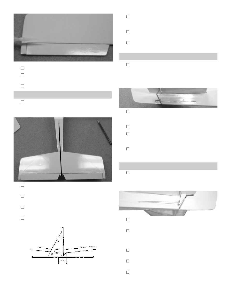 Rudder & control horn, Elevator & control horn | Carl Goldberg GBGA1081 User Manual | Page 6 / 8