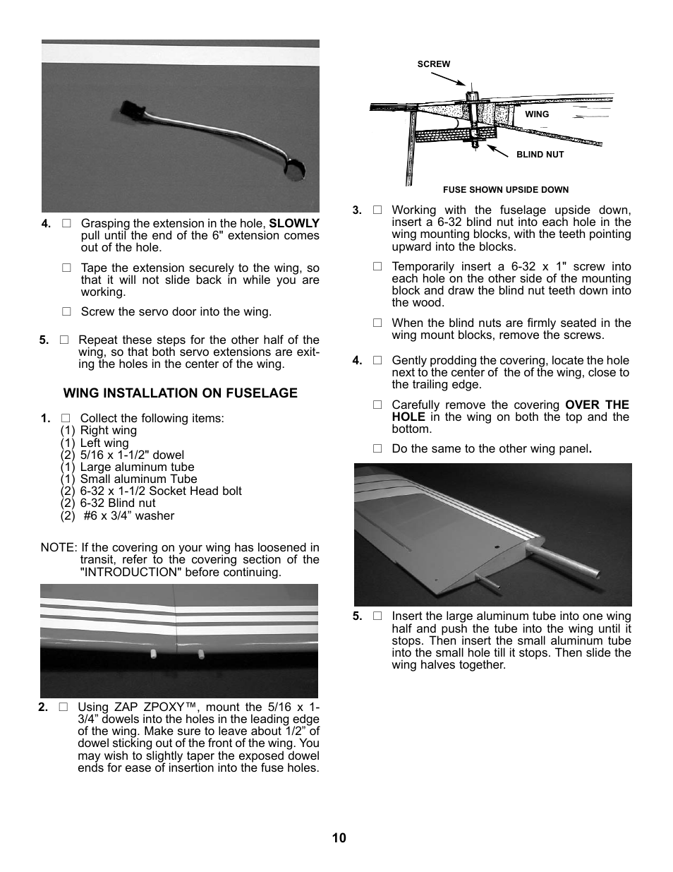 Carl Goldberg GPMA1968 Tiger 60 ARF User Manual | Page 10 / 27