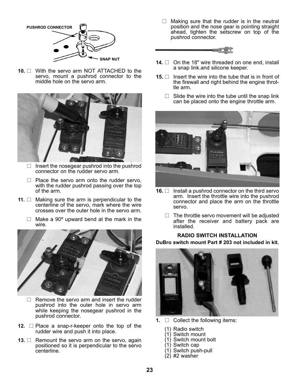 Carl Goldberg GPMA1968 Tiger 60 ARF User Manual | Page 23 / 27