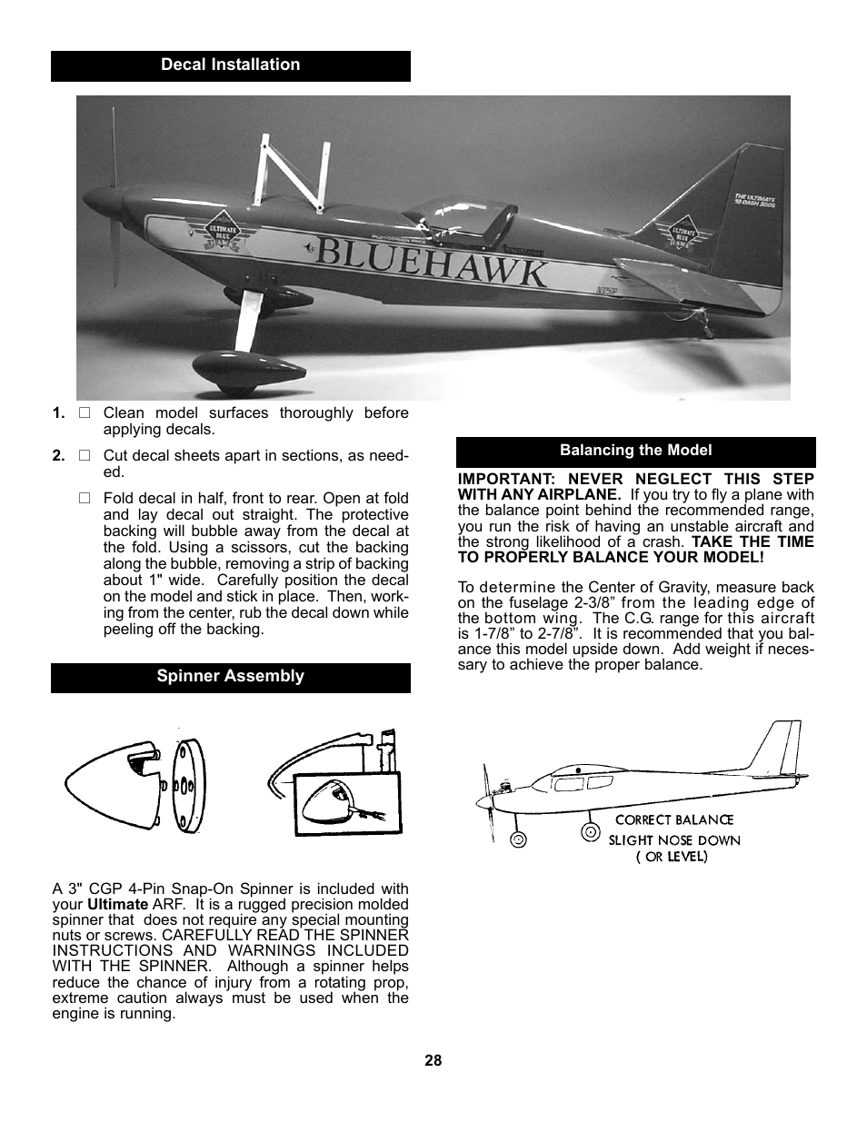 Carl Goldberg GBGA1053 User Manual | Page 28 / 31