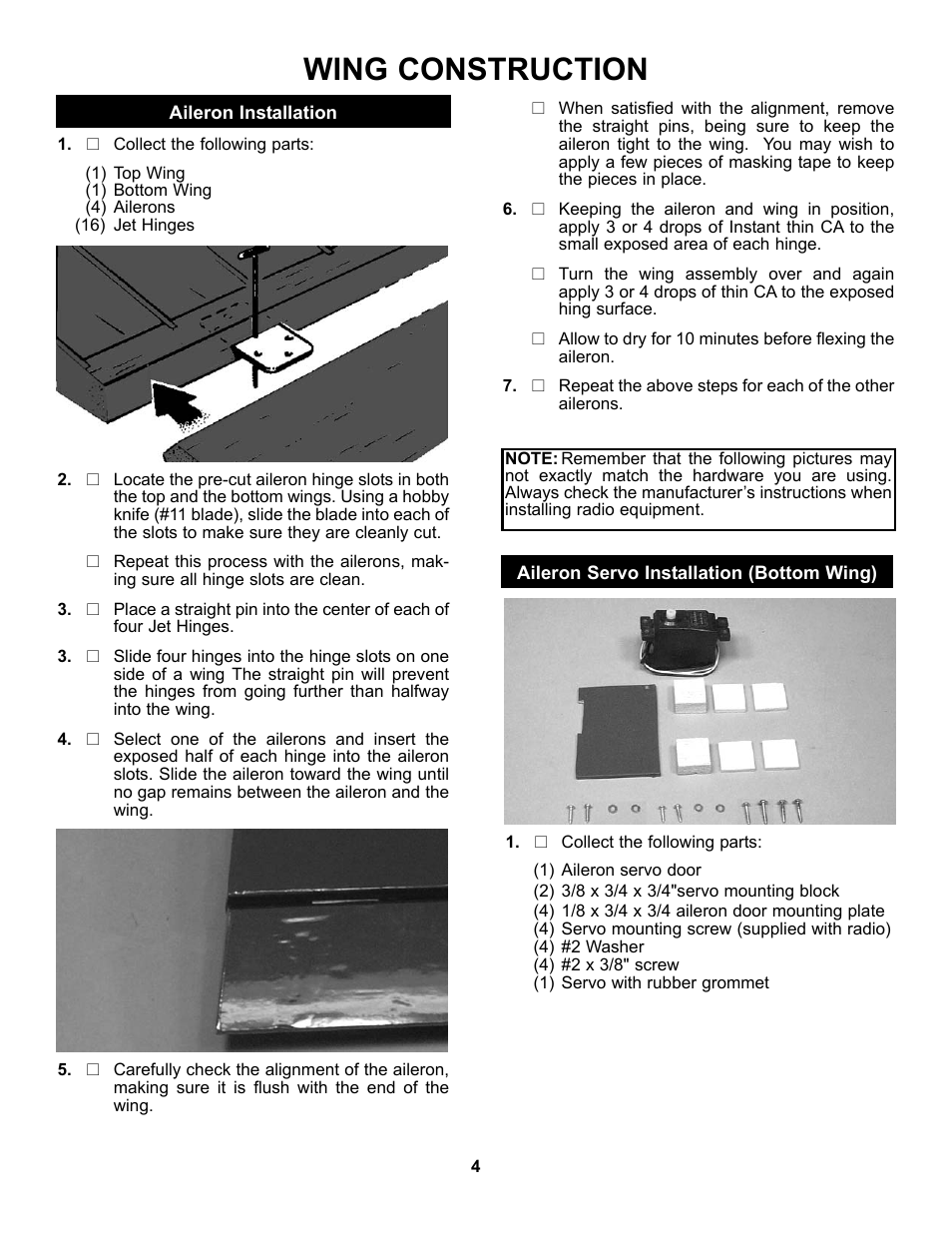 Wing construction | Carl Goldberg GBGA1053 User Manual | Page 4 / 31