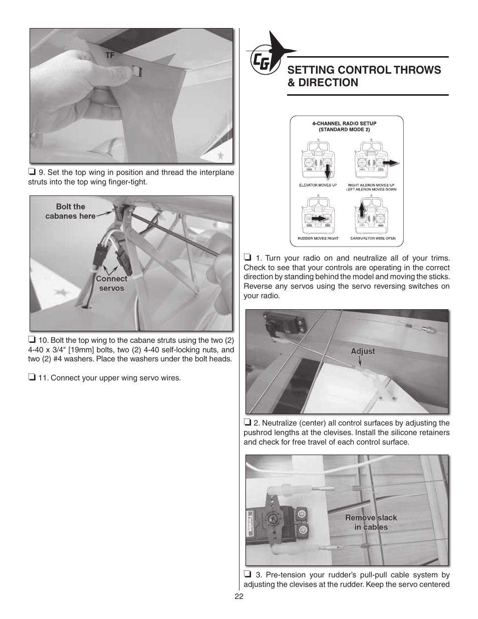 Carl Goldberg GBGA1047 User Manual | Page 22 / 24