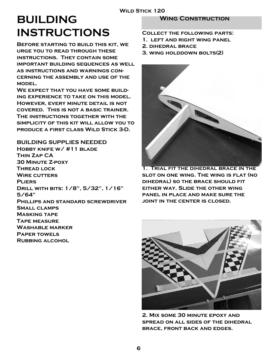 Building instructions | Carl Goldberg GBGA1084 User Manual | Page 6 / 24