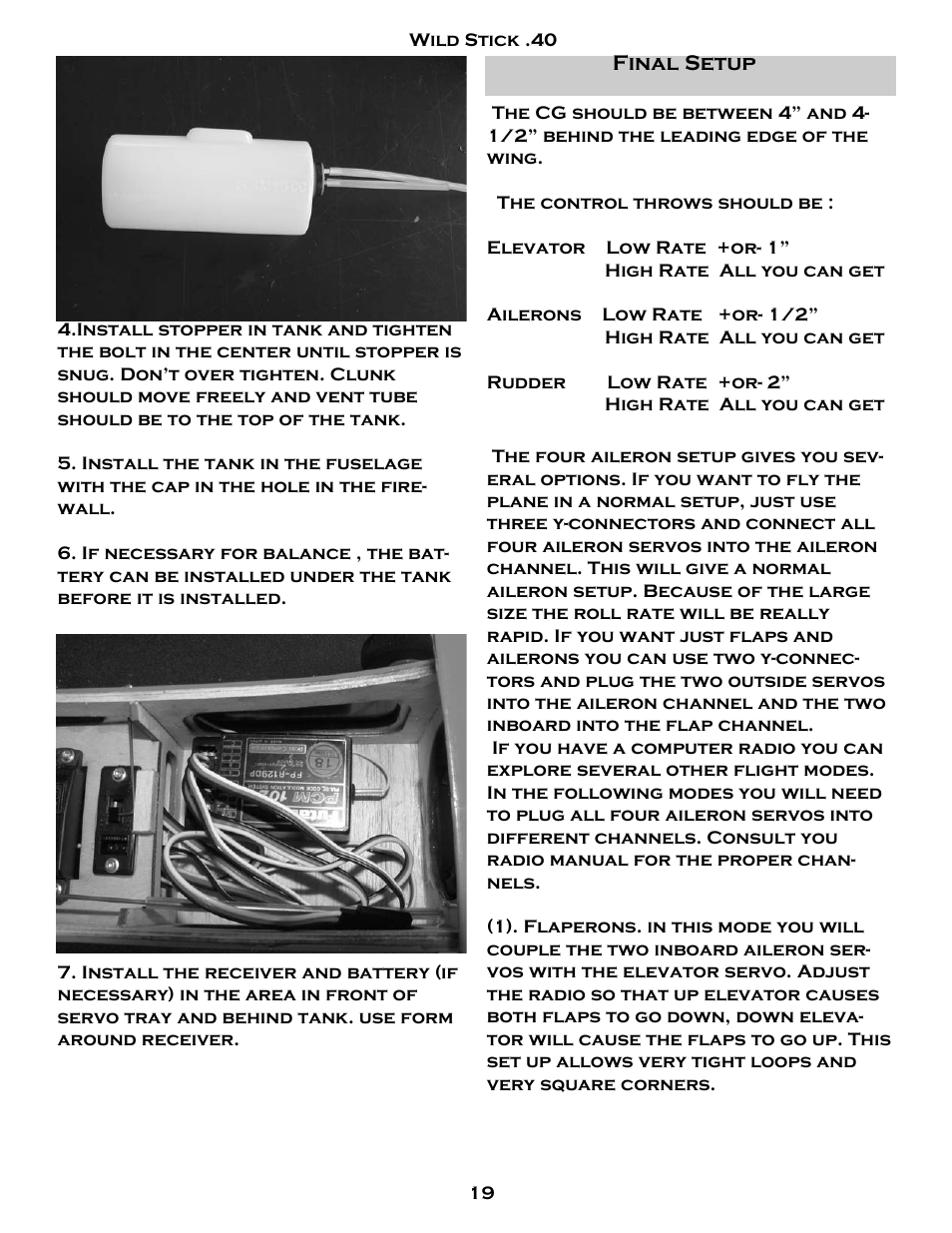 Carl Goldberg GBGA1083 User Manual | Page 19 / 20