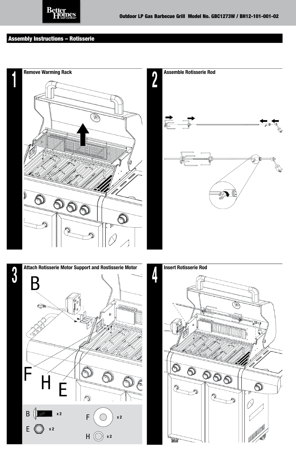 Blue Rhino OUTDOOR LP GBC1273W User Manual | Page 10 / 36