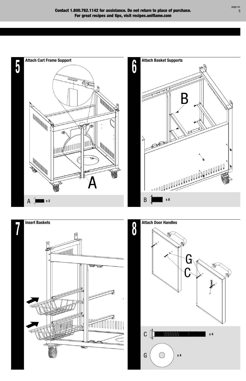 Blue Rhino OUTDOOR LP GBC1273W User Manual | Page 5 / 36