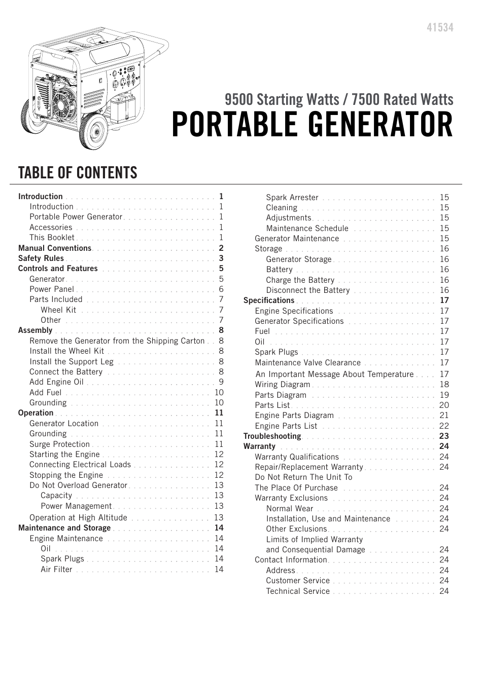 Champion Power Equipment 41534 User Manual | Page 3 / 30