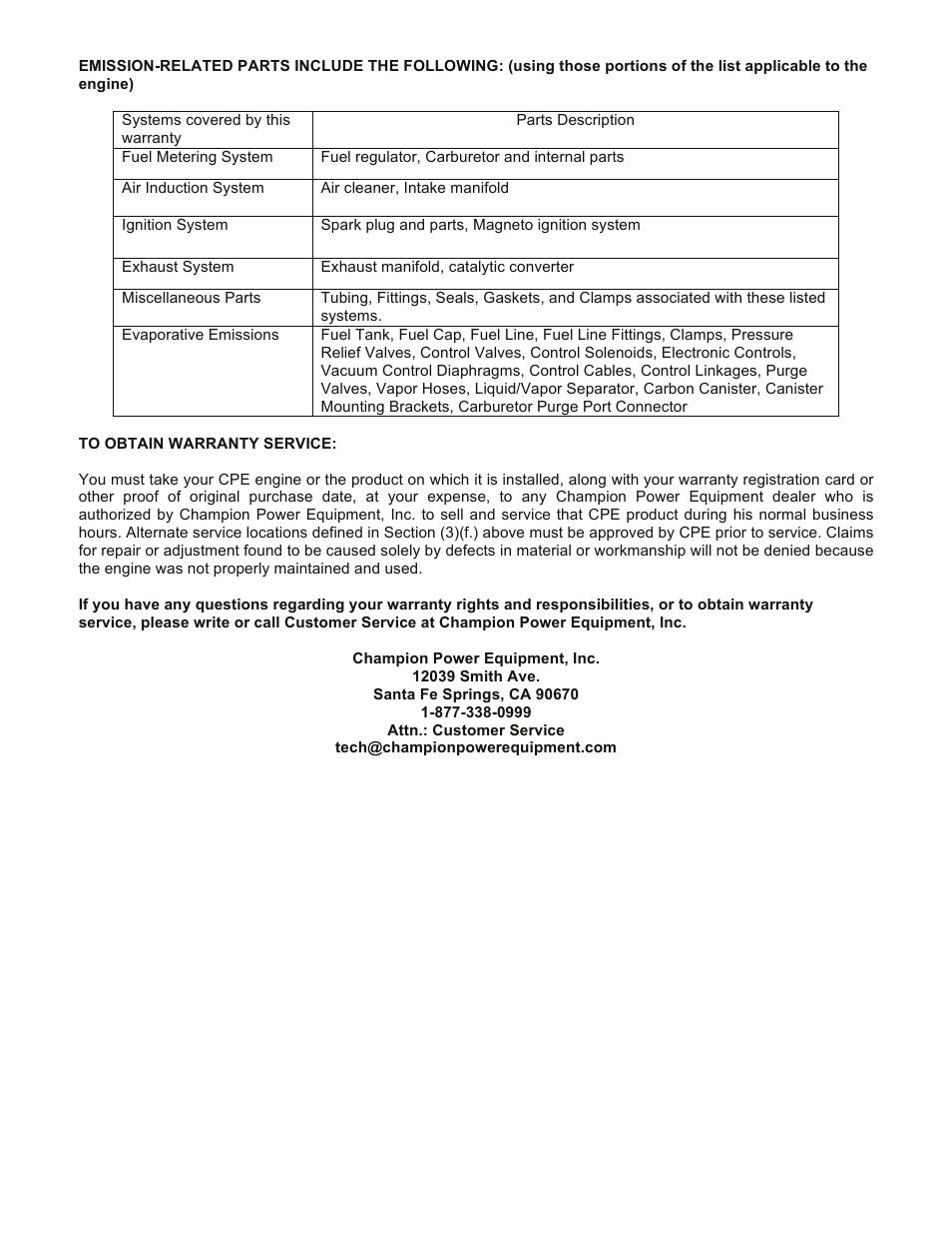 Champion Power Equipment 100153 User Manual | Page 34 / 34