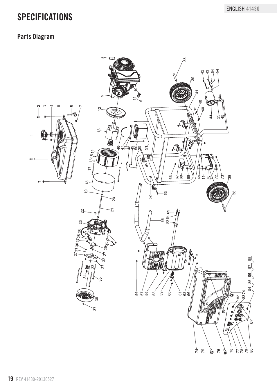 Specifications | Champion Power Equipment 41430 User Manual | Page 22 / 30