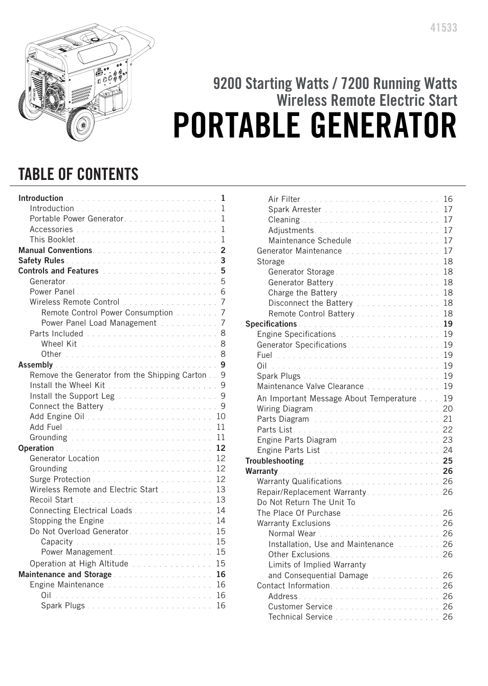 Champion Power Equipment 41533 User Manual | Page 3 / 32