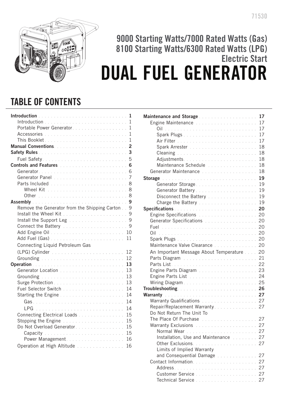 Champion Power Equipment 71530 User Manual | Page 3 / 33