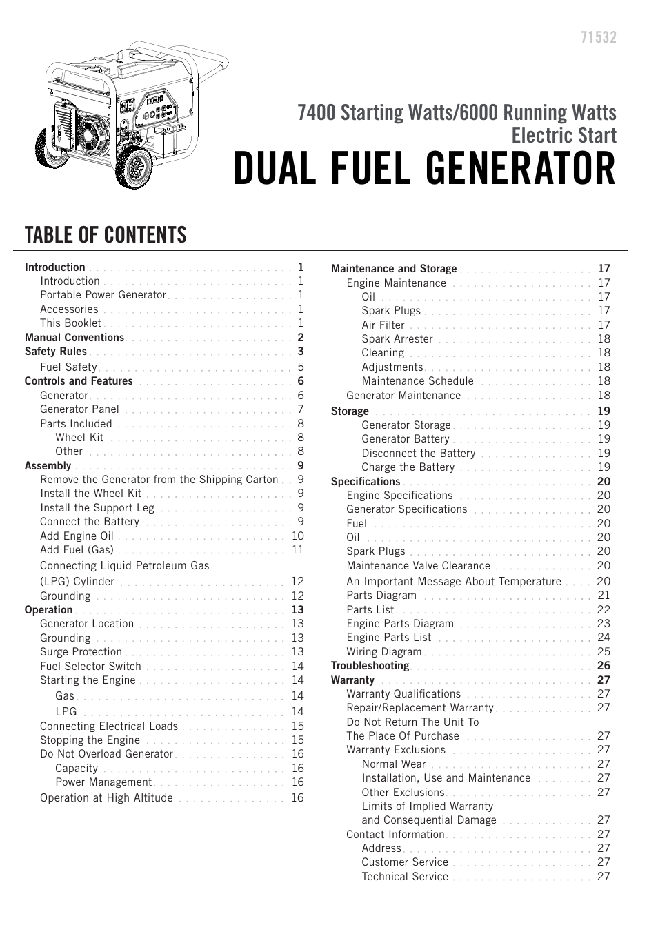 Champion Power Equipment 71532 User Manual | Page 3 / 33