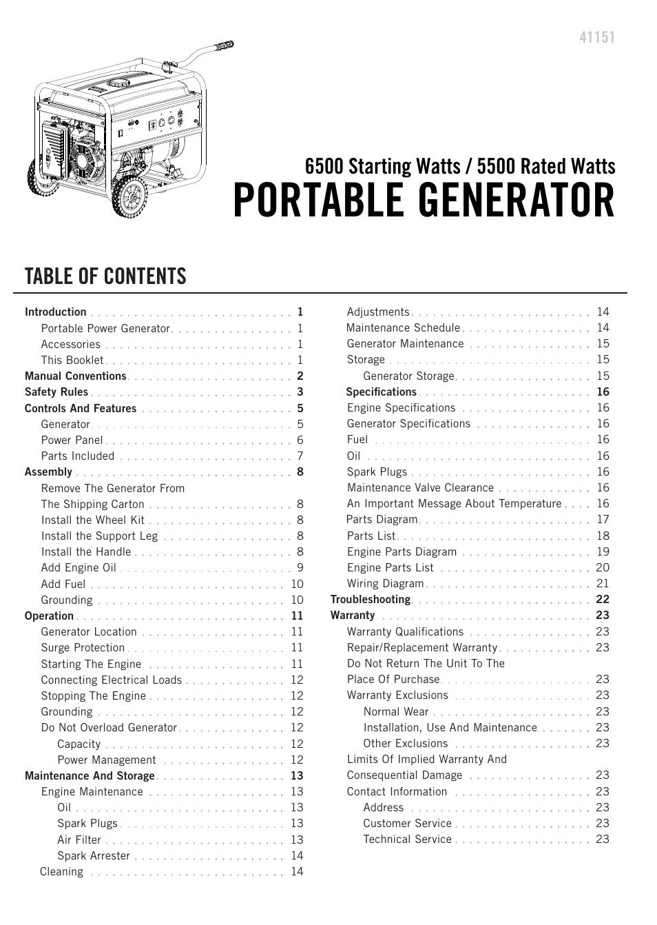 Champion Power Equipment 41151 User Manual | Page 3 / 29