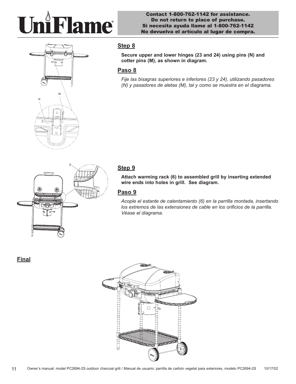 Blue Rhino PC2694-2S User Manual | Page 12 / 23