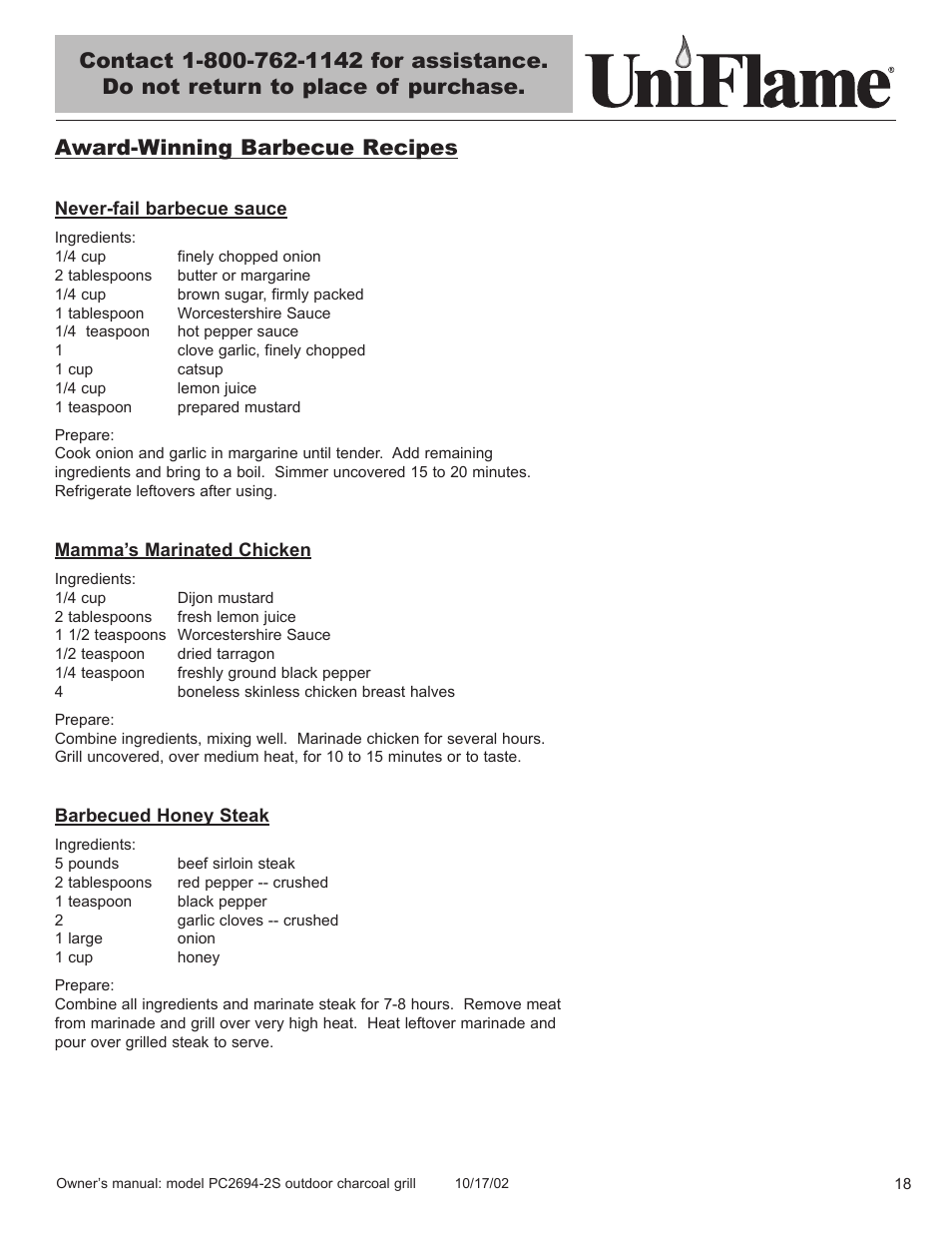 Blue Rhino PC2694-2S User Manual | Page 19 / 23