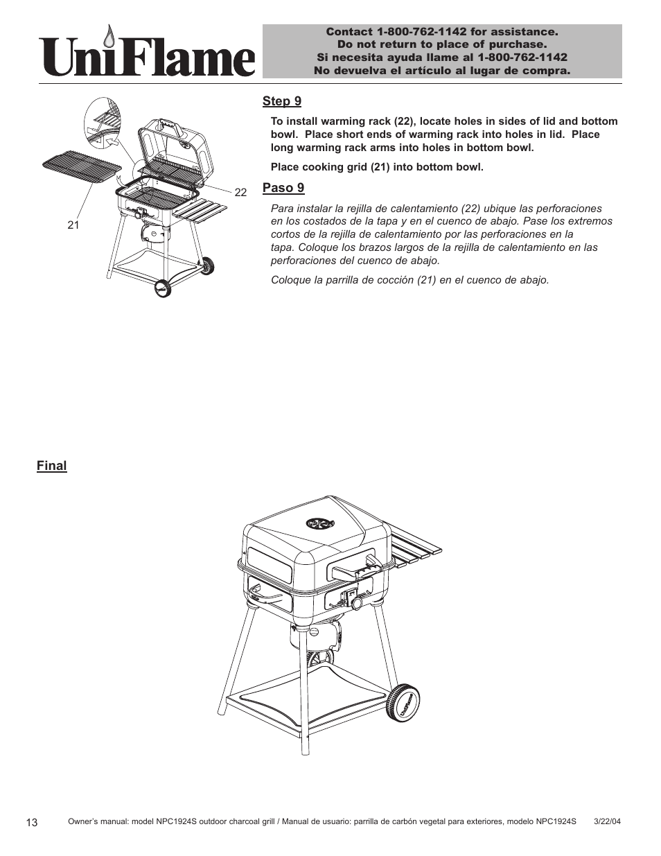 Blue Rhino NPC1924S User Manual | Page 14 / 28