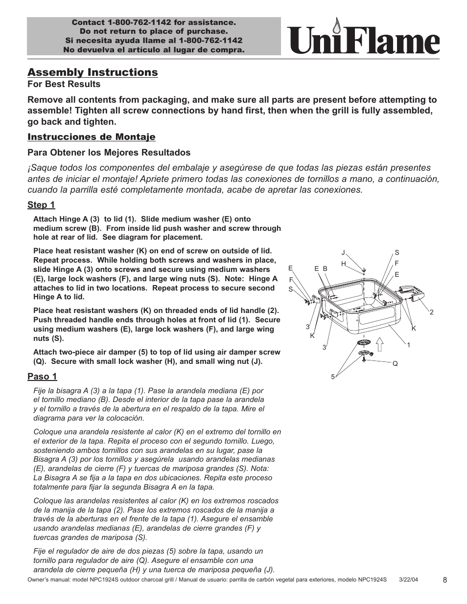 Assembly instructions | Blue Rhino NPC1924S User Manual | Page 9 / 28