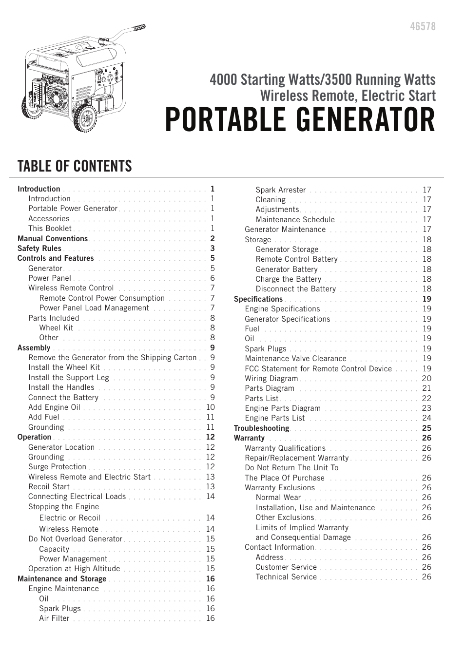 Champion Power Equipment 46578 User Manual | Page 3 / 32