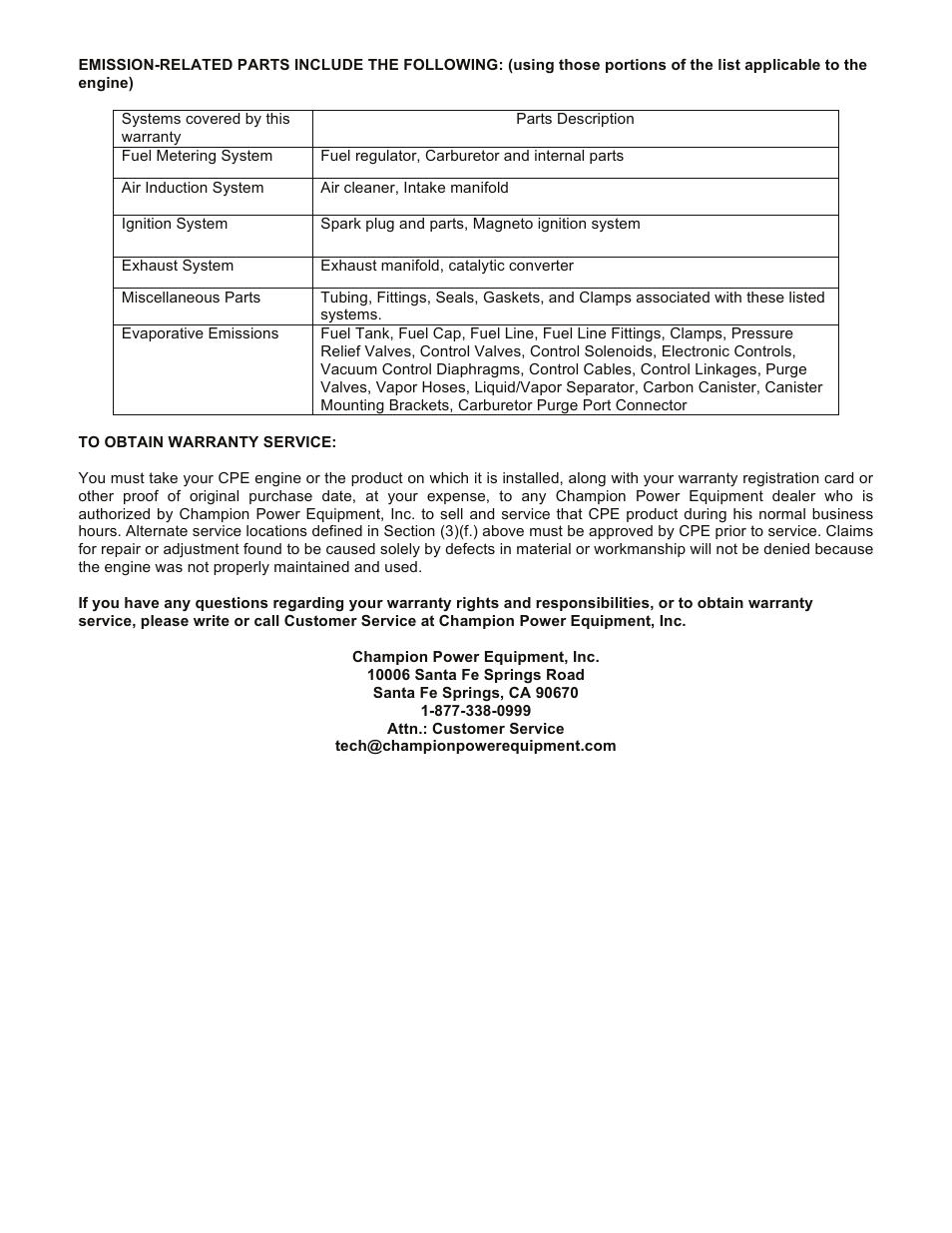 Champion Power Equipment 46593 User Manual | Page 30 / 30