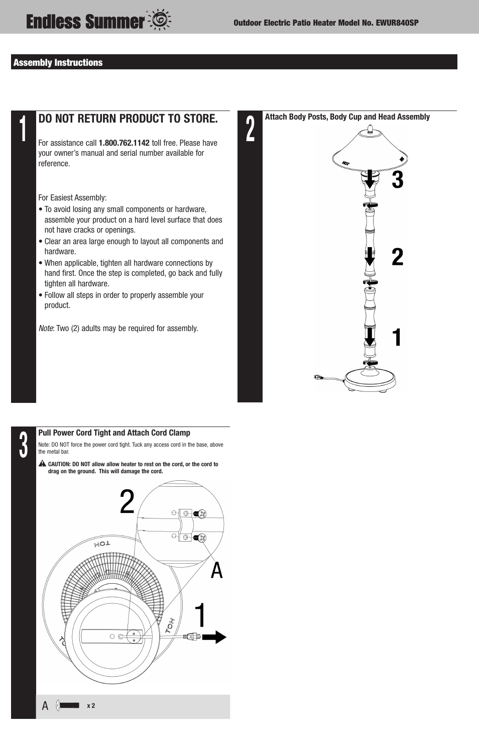 Blue Rhino EWUR840SP User Manual | Page 4 / 8