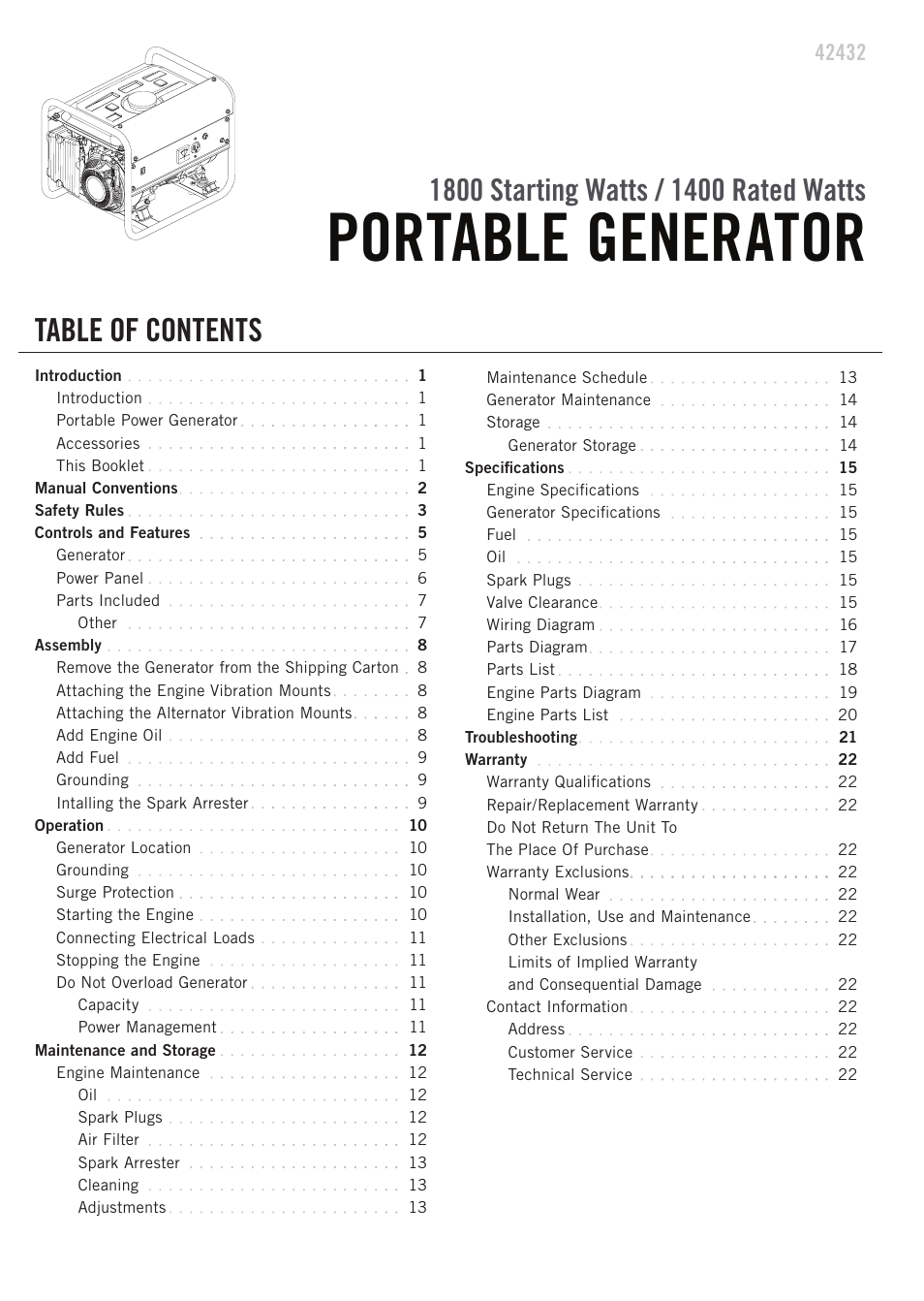 Champion Power Equipment 42432 User Manual | Page 3 / 28