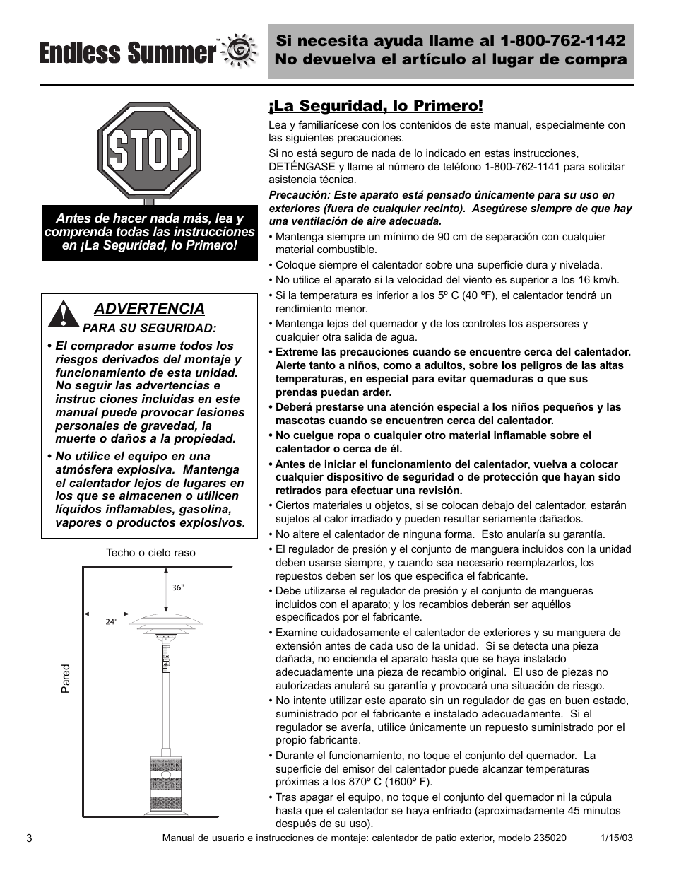 Advertencia | Blue Rhino 235020 User Manual | Page 24 / 44