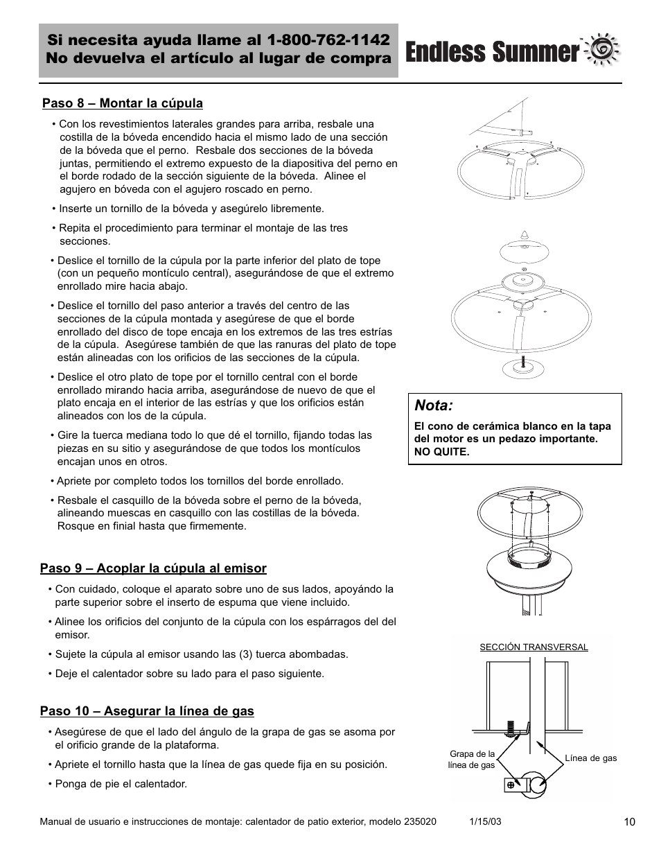 Nota | Blue Rhino 235020 User Manual | Page 31 / 44